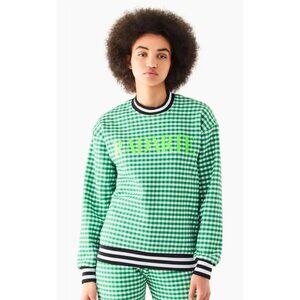 NEW Rodarte Radarte Green Gingham Sweatshirt